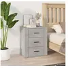 Image de Table de Chevet Table de Nuit Armoire de Chevet Armoire de Lit Meuble de Chambre à Coucher Gris Béton 50x36x60 cm Bois d'Ingénierie