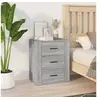 Image de Table de Chevet Table de Nuit Armoire de Chevet Armoire de Lit Meuble de Chambre à Coucher Sonoma Gris 50x36x60 cm Bois d'Ingénierie
