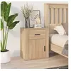 Image de Table de Chevet Table de Nuit Armoire de Chevet Armoire de Lit Meuble de Chambre à Coucher Chêne Sonoma 50x36x60 cm Bois d'Ingénierie