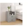 Image de Table de Chevet Table de Nuit Armoire de Chevet Armoire de Lit Meuble de Chambre à Coucher Gris Béton 50x36x60 cm Bois d'Ingénierie