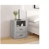 Image de Table de Chevet Table de Nuit Armoire de Chevet Armoire de Lit Meuble de Chambre à Coucher Sonoma Gris 50x36x60 cm Bois d'Ingénierie