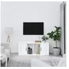 Image de Meuble TV Blanc brillant 100x35x40 cm Bois d'ingénierie816802