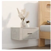 Image de Table de chevet murale Gris béton 50x36x25 cm816848