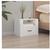 Image de Table de chevet murale Blanc 50x36x40 cm