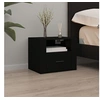 Image de Table de chevet murale Noir 50x36x40 cm816882