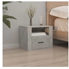 Image de Table de chevet murale Gris béton 50x36x40 cm