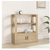 Image de Buffet, Armoire Latérale avec Etagères et Porte, Meuble de Rangement Salle de Séjour, Moderne, Chêne Sonoma Bois d'Ingénierie