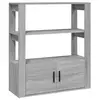 Image de Buffet Sonoma gris 80x30x90 cm Bois d'ingénierie