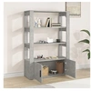 Image de Buffet Gris béton 80x30x119,5 cm Bois d'ingénierie