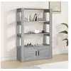 Image de Buffet, Armoire Latérale avec Etagères et Porte, Meuble de Rangement Salon Salle de Séjour, Moderne, Sonoma Gris Bois d'Ingénierie