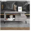 Image de Table Basse Table d'Appoint Rangement Table Centrale Bout de Canapé Salon Salle de Séjour Intérieur Sonoma Gris 90x49x45 cm Bois d'Ingénierie
