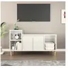 Image de Meuble TV Blanc brillant 100x35x55 cm Bois d'ingénierie821174