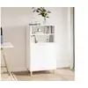 Image de Buffet haut Blanc 60x36x110 cm Bois d ingénierie