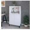 Image de Buffet haut Blanc 60x36x110 cm Bois d'ingénierie821228