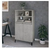 Image de Buffet haut Gris béton 60x36x110 cm Bois d ingénierie