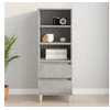 Image de Buffet haut Gris béton 40x36x110 cm Bois d ingénierie