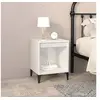 Image de Table de chevet Blanc brillant 40x35x50 cm821878