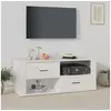 Image de Meuble TV Blanc 100x35x40 cm Bois d ingénierie