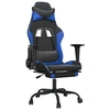 Image de Chaise gaming avec repose-pied Noir et bleu SimilicuirChaise Gamer Siège Gaming Fauteuil Gamer