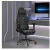 Image de Chaise de jeu avec repose-pied Noir Similicuir