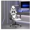 Image de Chaise gaming interieur non pliable H. 116 cm en metal blanc