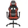 Image de Chaise gaming avec repose-pied Noir et rouge SimilicuirChaise Gamer Siège Gaming Fauteuil Gamer