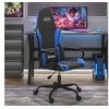 Image de Chaise de jeu Noir et bleu Similicuir