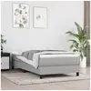 Image de Cadre de lit sans matelas gris clair 80x200 cm tissu