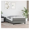 Image de Cadre de lit sans matelas gris foncé 80x200 cm tissu