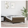 Image de Cadre de lit sans matelas marron foncé 80x200 cm tissu