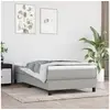Image de Cadre de lit sans matelas gris clair 90x190 cm tissu