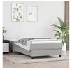 Image de Cadre de lit sans matelas gris clair 90x200 cm tissu