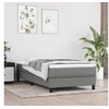 Image de Cadre de lit sans matelas gris foncé 90x200 cm tissu