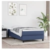 Image de Cadre de lit sans matelas bleu 90x200 cm tissu