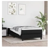 Image de Cadre de lit sans matelas noir 100x200 cm tissu