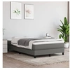 Image de Cadre de lit sans matelas gris foncé 120x200 cm tissu