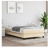 Image de Cadre de lit sans matelas crème 120x200 cm tissu