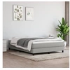 Image de Cadre de lit sans matelas gris clair 140x190 cm tissu