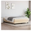 Image de Cadre de lit sans matelas crème 140x190 cm tissu