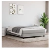 Image de Cadre de lit sans matelas gris clair 140x200 cm tissu