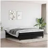 Image de Cadre de lit sans matelas noir 160x200 cm tissu