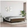 Image de Cadre de lit sans matelas marron foncé 160x200 cm tissu