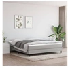 Image de Cadre de lit sans matelas gris clair 180x200 cm tissu