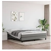 Image de Cadre de lit sans matelas gris foncé 180x200 cm tissu