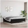 Image de Cadre de lit sans matelas noir 180x200 cm tissu