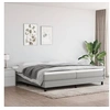 Image de Cadre de lit sans matelas gris clair 200x200 cm tissu