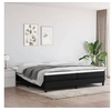 Image de Cadre de lit sans matelas noir 200x200 cm tissu