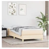 Image de Cadre de lit sans matelas crème 80x200 cm tissu