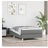 Image de Cadre de lit sans matelas gris foncé 90x190 cm tissu