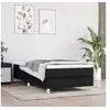 Image de Cadre de lit sans matelas noir 90x190 cm tissu